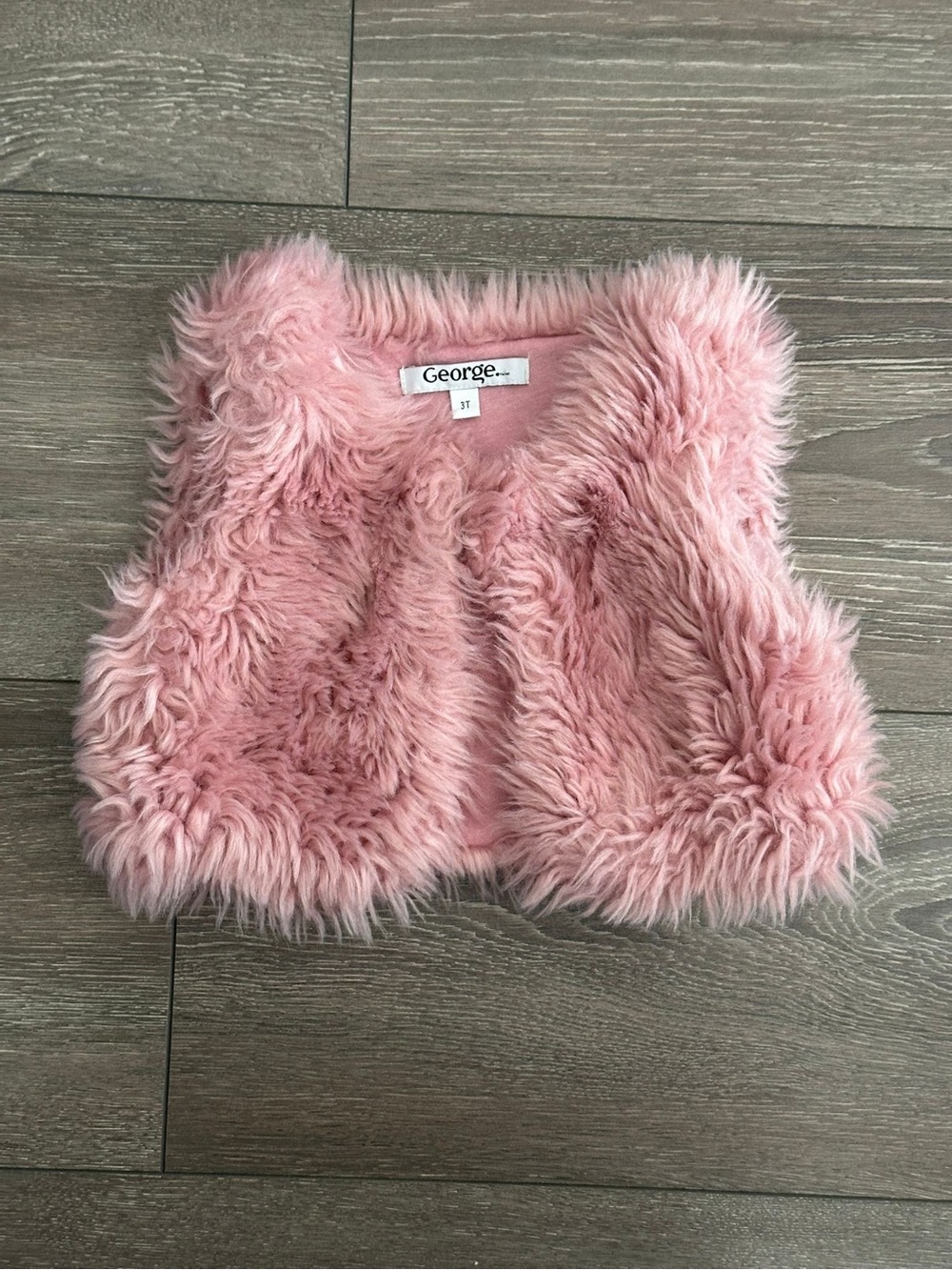 George Pink Faux Fur Vest - Girls